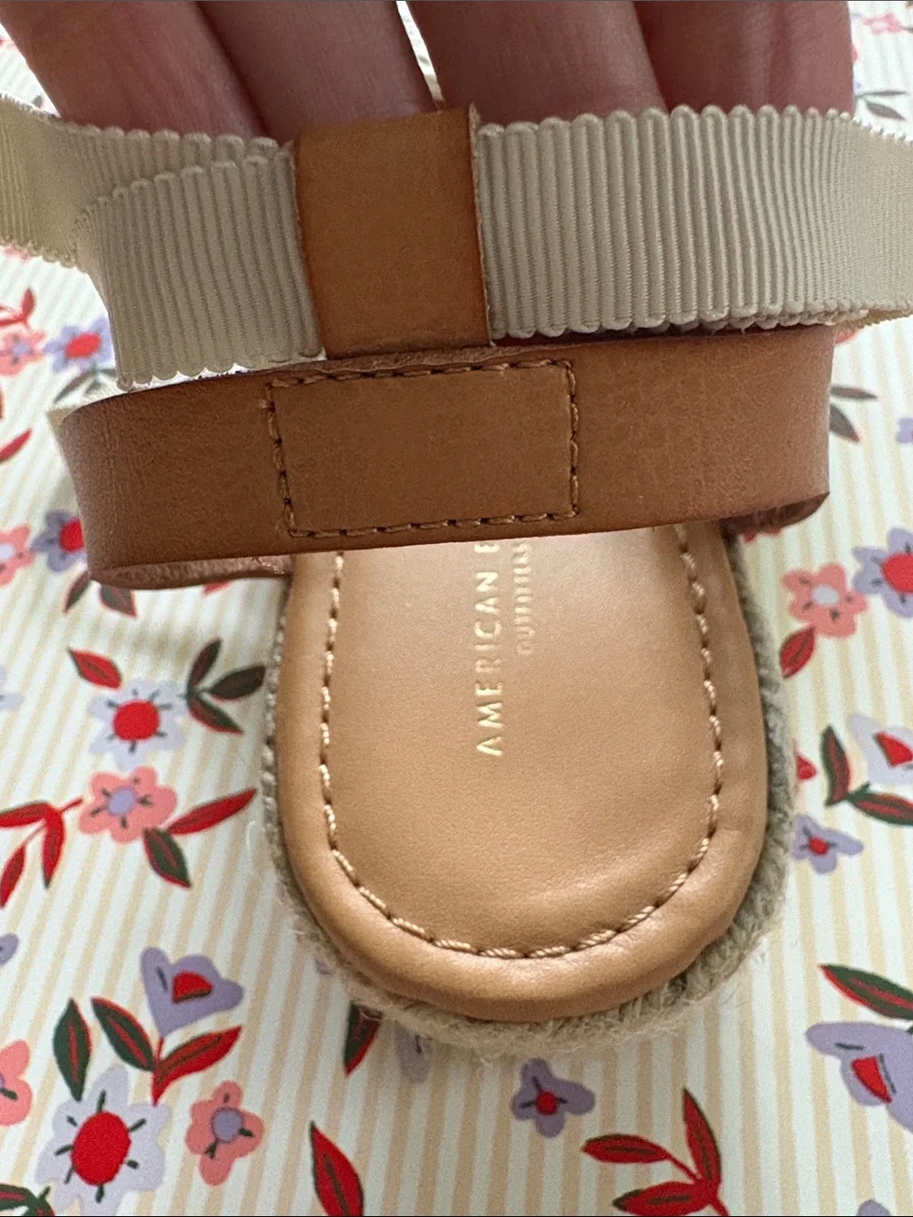 American Eagle Outfitters Espadrille Lace-Up Wedge Sandals - Size 8